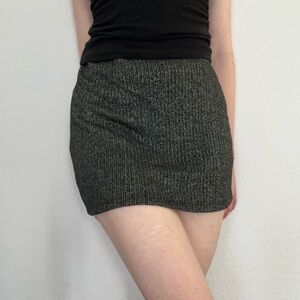 Urban Outfitters Black and Gray Mini Skirt